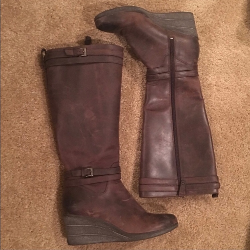 Ugg Tall Brown Wedge Boots